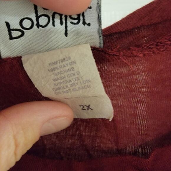 Fierce Fly Flawless Lady with Afro Graphic Tee maroon 2x - Picture 3 of 4